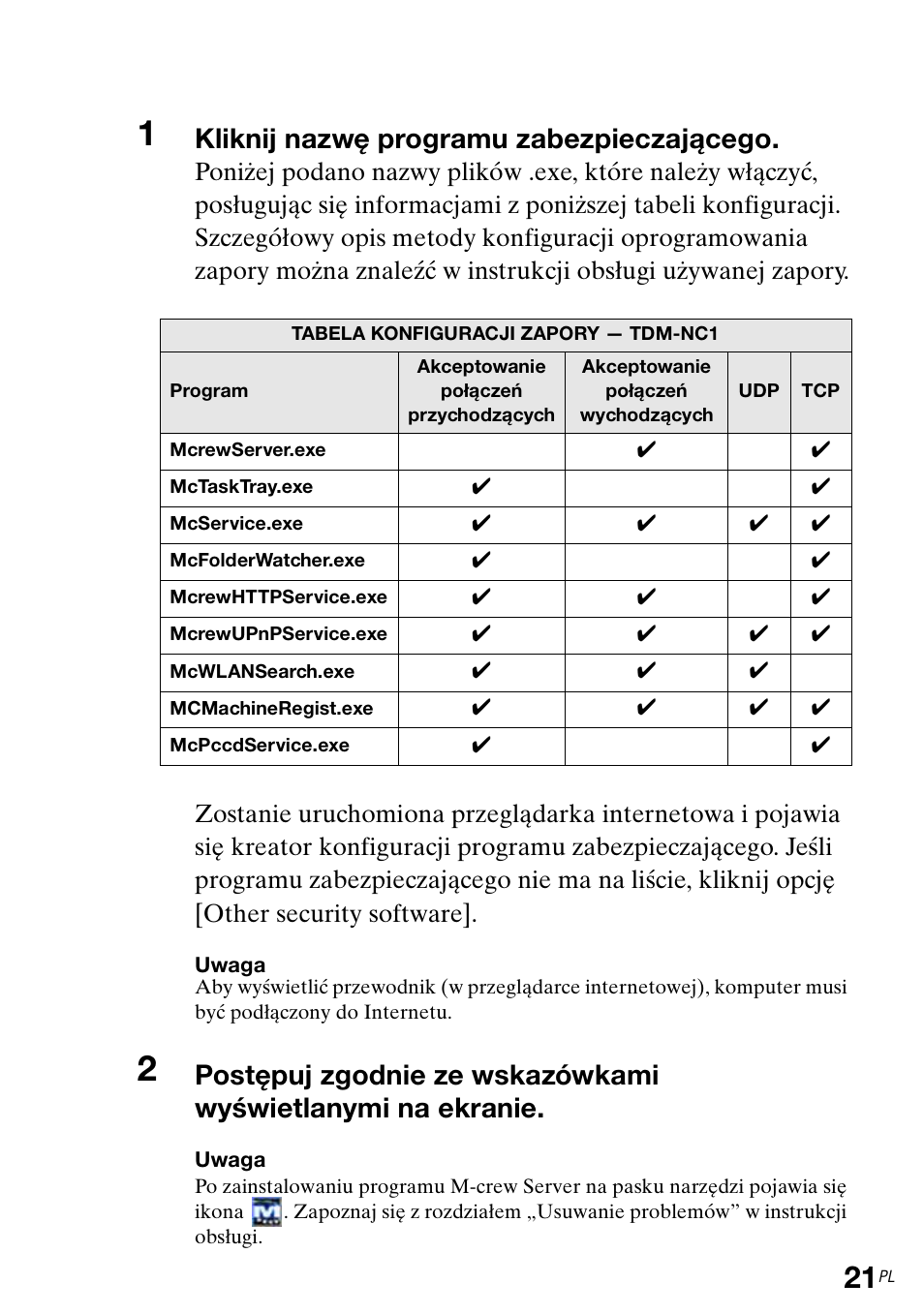 Kliknij nazwę programu zabezpieczającego | Sony TDM-NC1 User Manual | Page 328 / 483