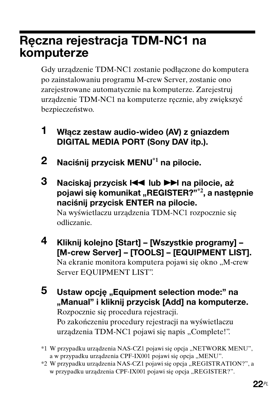 Ręczna rejestracja tdm-nc1 na komputerze | Sony TDM-NC1 User Manual | Page 329 / 483
