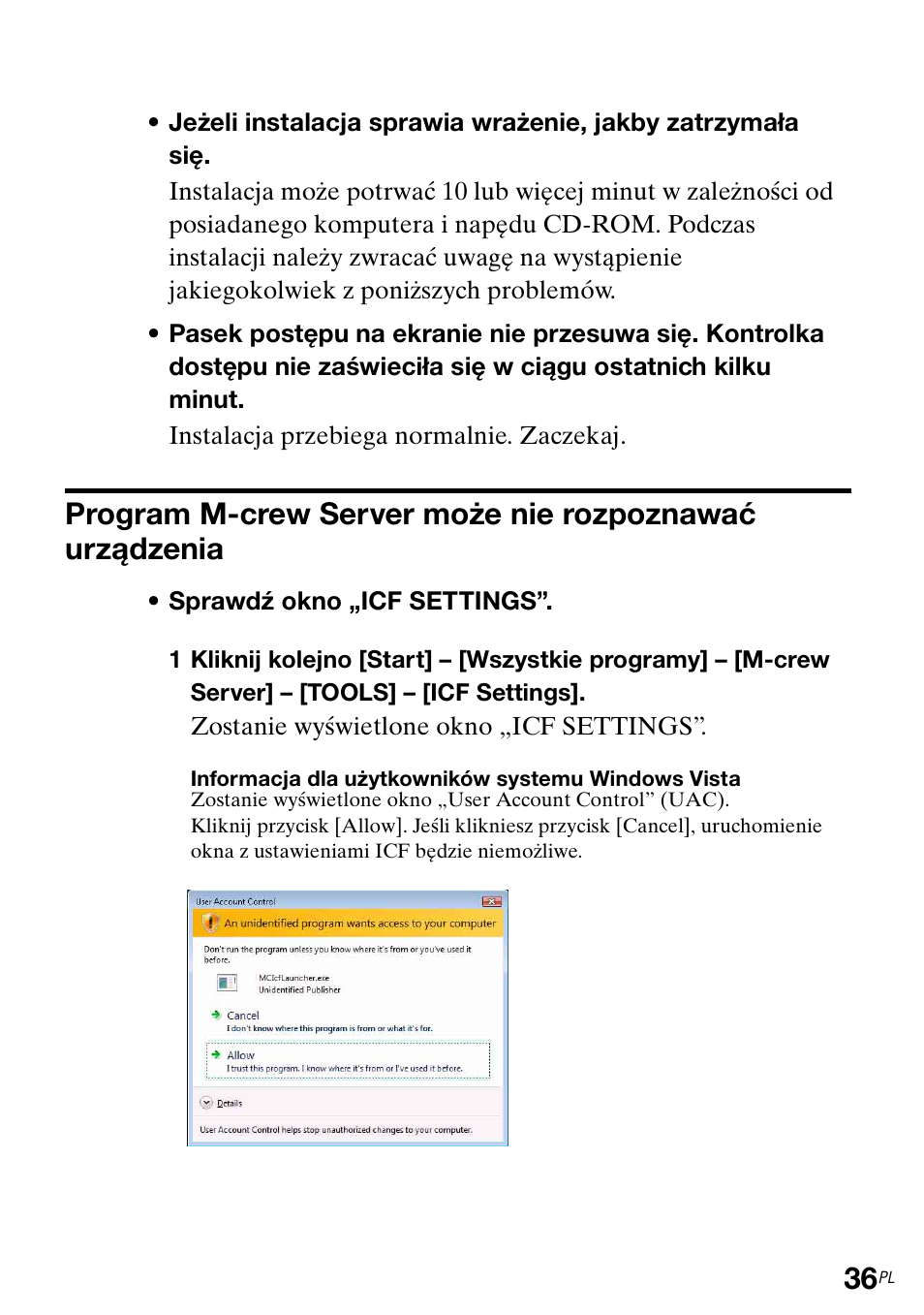 Program m-crew server może nie rozpoznawać, Urządzenia | Sony TDM-NC1 User Manual | Page 343 / 483
