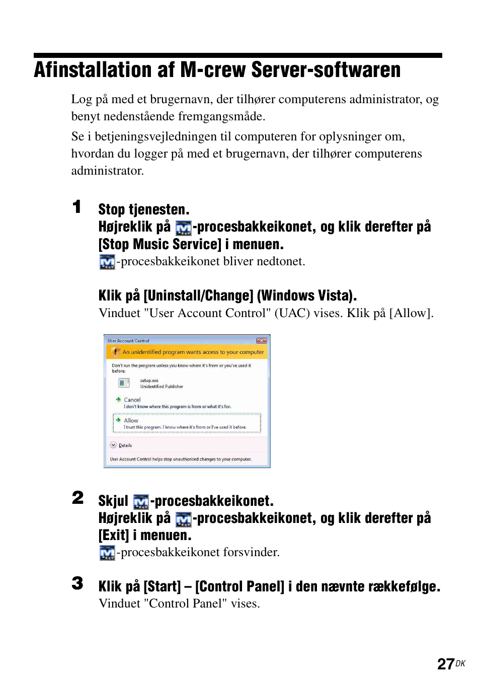 Afinstallation af m-crew server-softwaren | Sony TDM-NC1 User Manual | Page 380 / 483