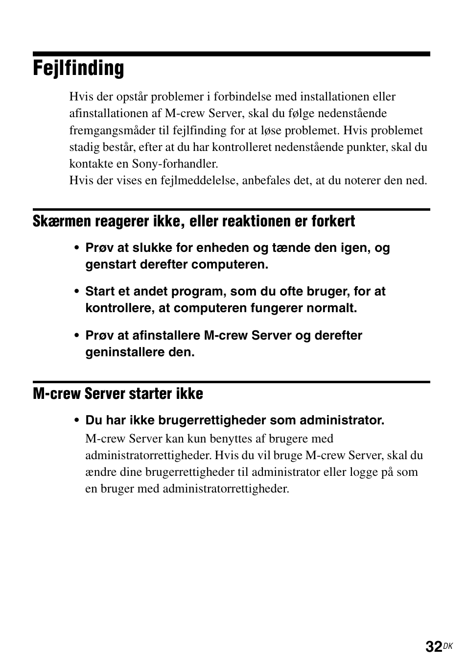 Fejlfinding | Sony TDM-NC1 User Manual | Page 385 / 483