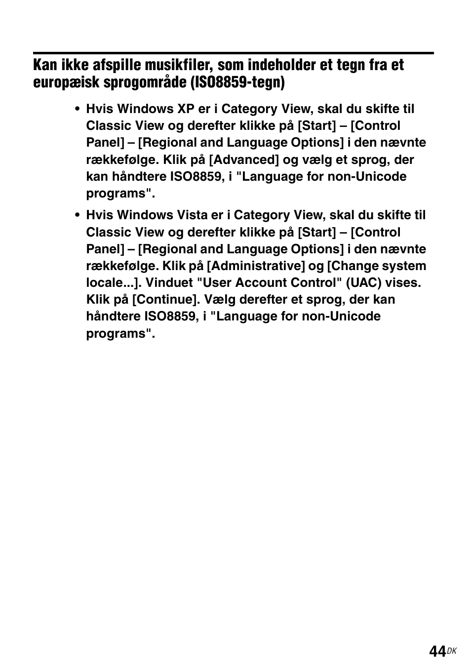 Sprogområde (iso8859-tegn) | Sony TDM-NC1 User Manual | Page 397 / 483