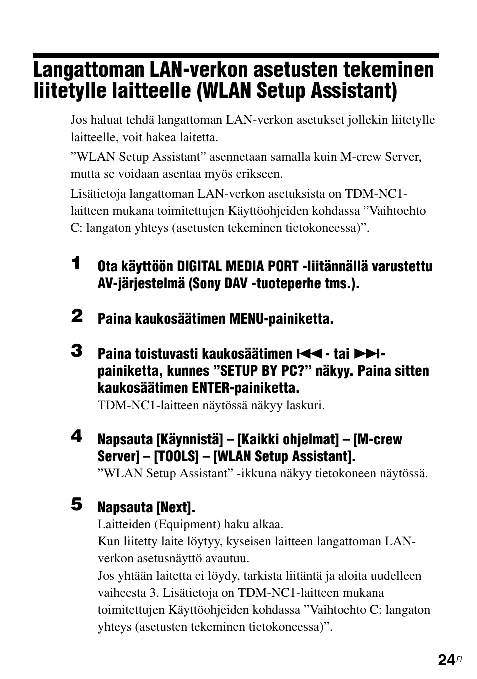 Wlan setup assistant) | Sony TDM-NC1 User Manual | Page 420 / 483