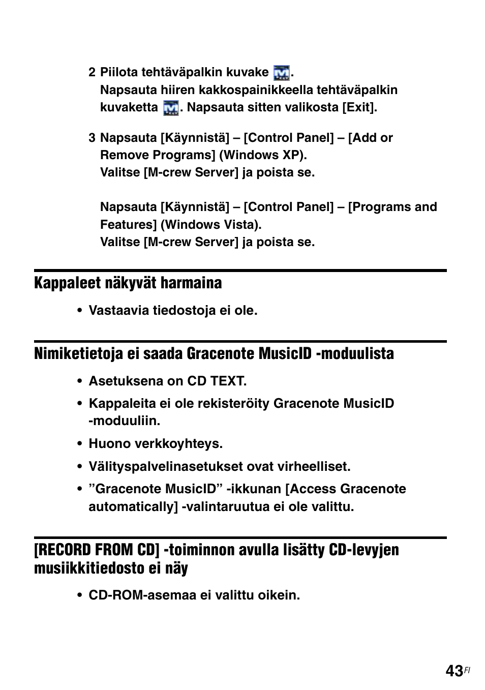 Musiikkitiedosto ei näy | Sony TDM-NC1 User Manual | Page 439 / 483
