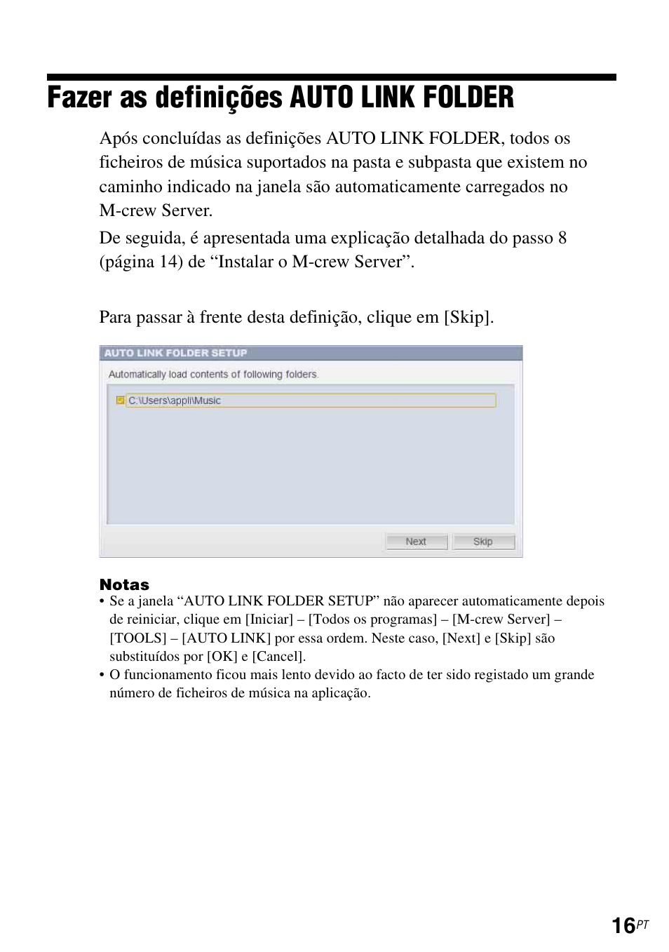 Fazer as definições auto link folder | Sony TDM-NC1 User Manual | Page 455 / 483
