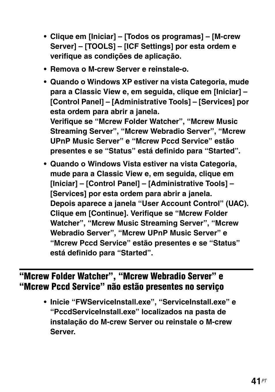 Service” não estão presentes no serviço | Sony TDM-NC1 User Manual | Page 480 / 483