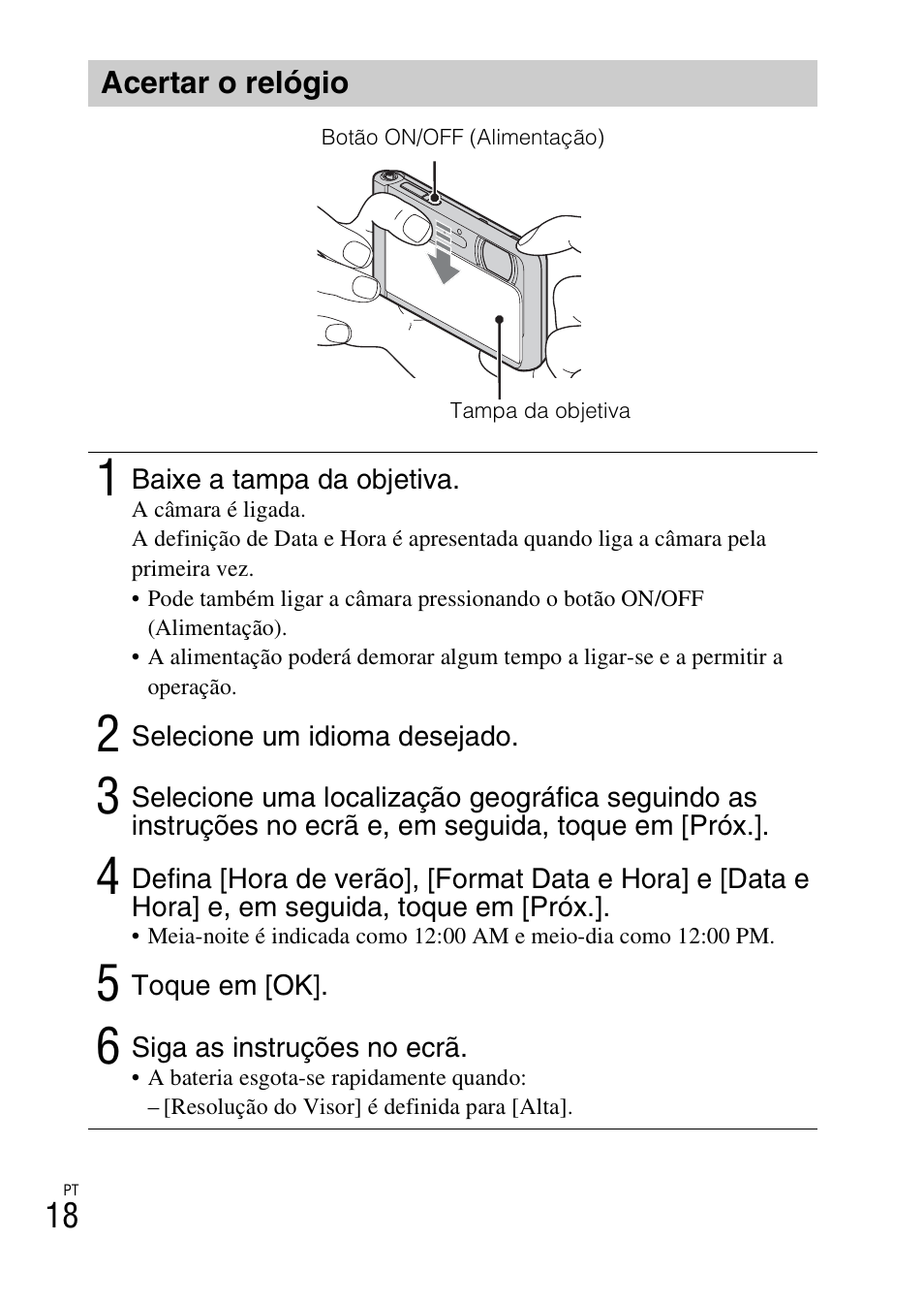 Acertar o relógio | Sony DSC-TX30 User Manual | Page 164 / 643