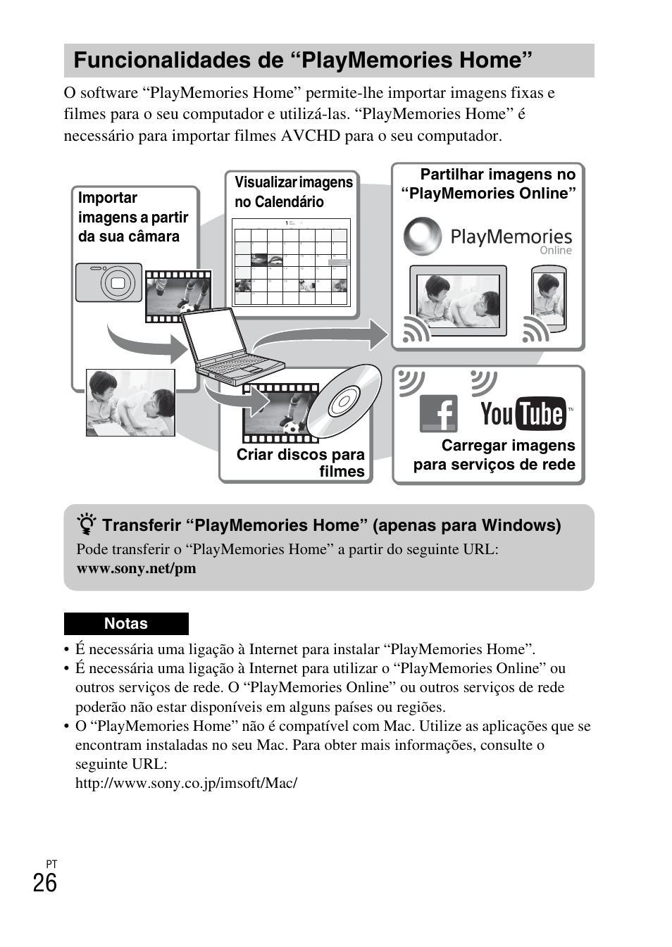Funcionalidades de “playmemories home | Sony DSC-TX30 User Manual | Page 172 / 643