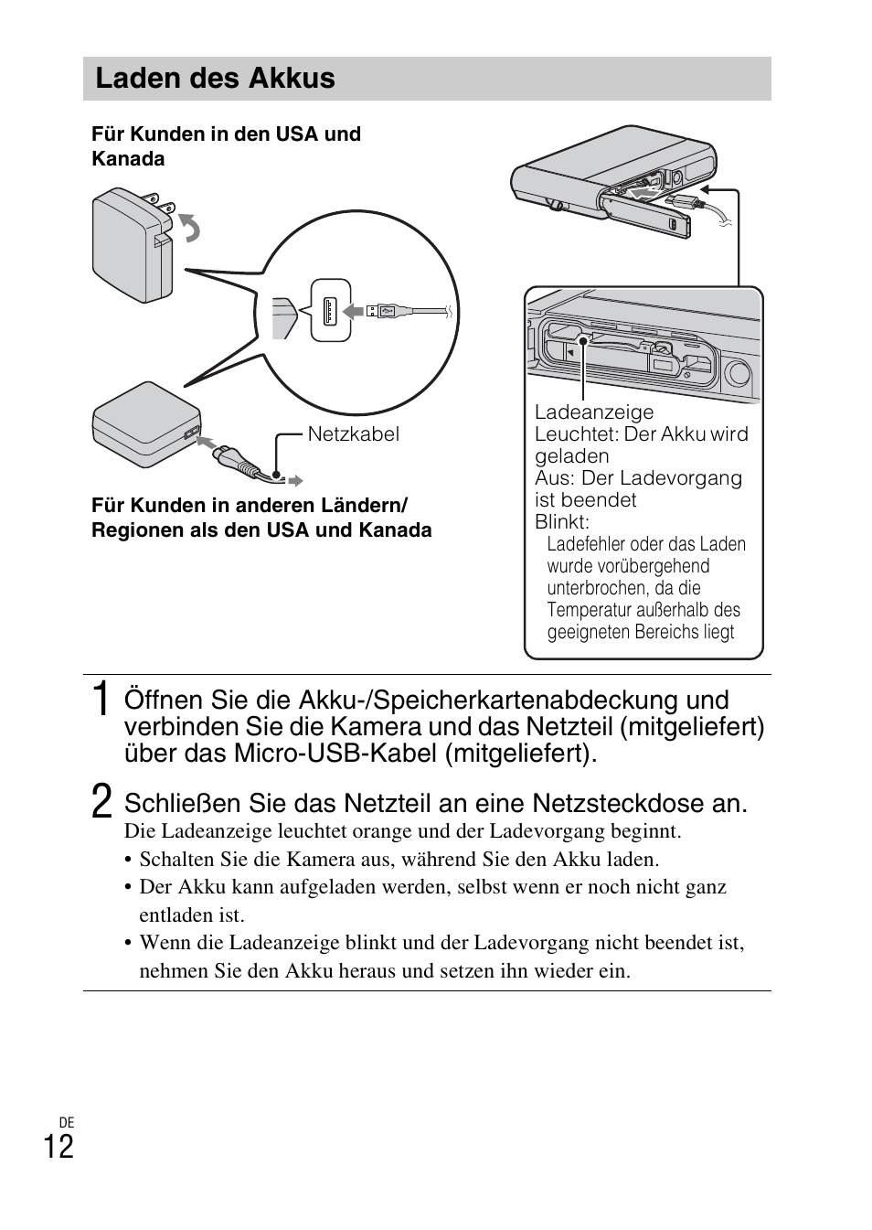 Laden des akkus | Sony DSC-TX30 User Manual | Page 192 / 643