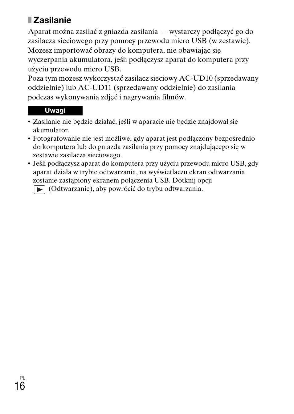 Xzasilanie | Sony DSC-TX30 User Manual | Page 266 / 643