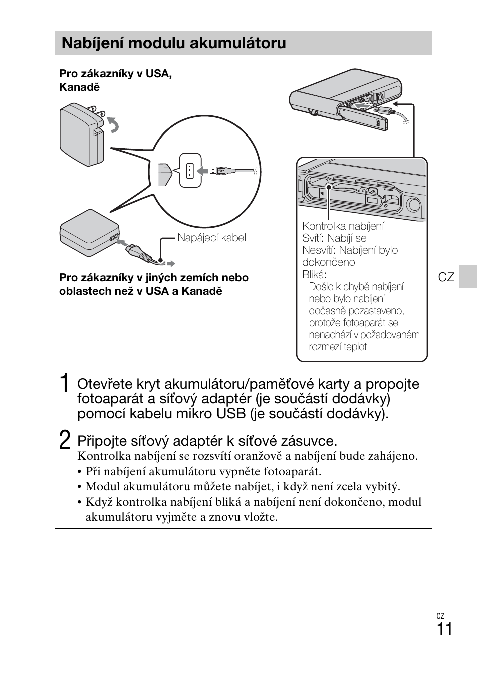 Nabíjení modulu akumulátoru | Sony DSC-TX30 User Manual | Page 297 / 643