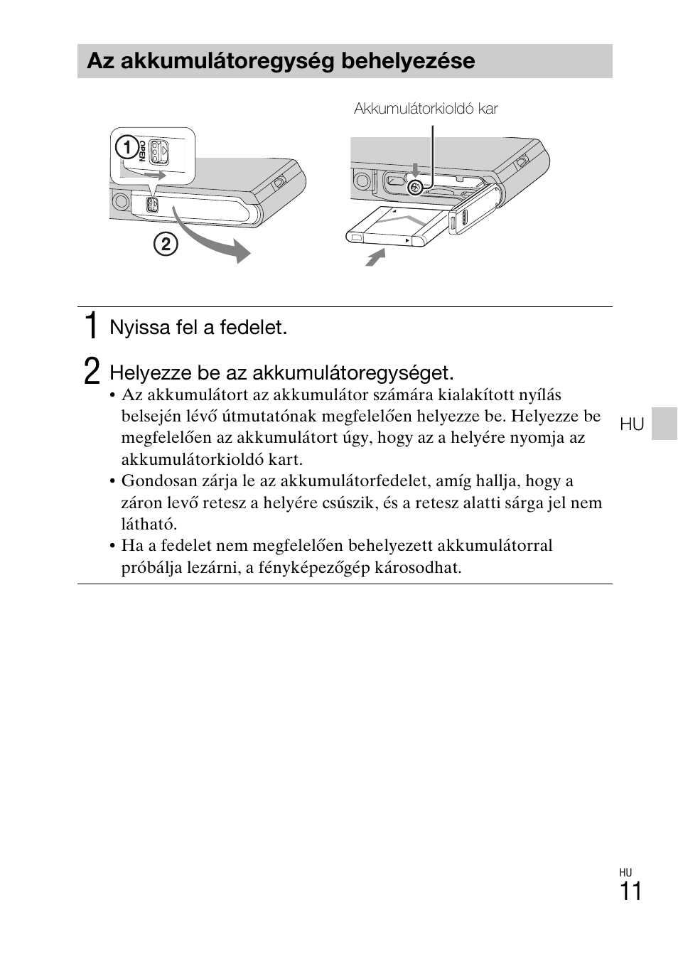 Az akkumulátoregység behelyezése | Sony DSC-TX30 User Manual | Page 331 / 643