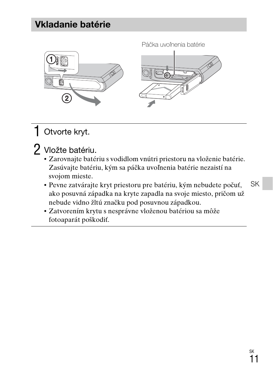 Vkladanie batérie | Sony DSC-TX30 User Manual | Page 367 / 643