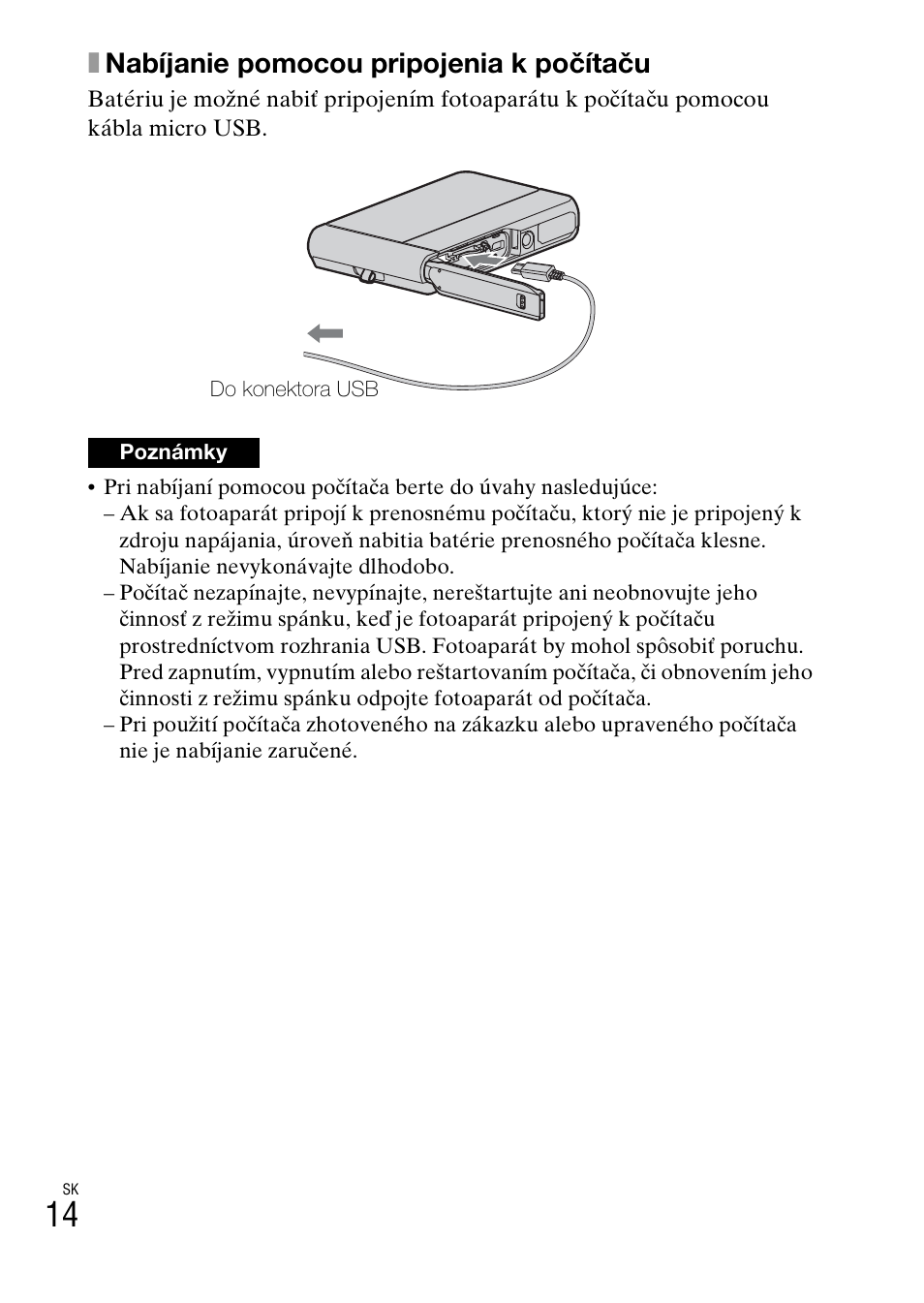 Xnabíjanie pomocou pripojenia k počítaču | Sony DSC-TX30 User Manual | Page 370 / 643