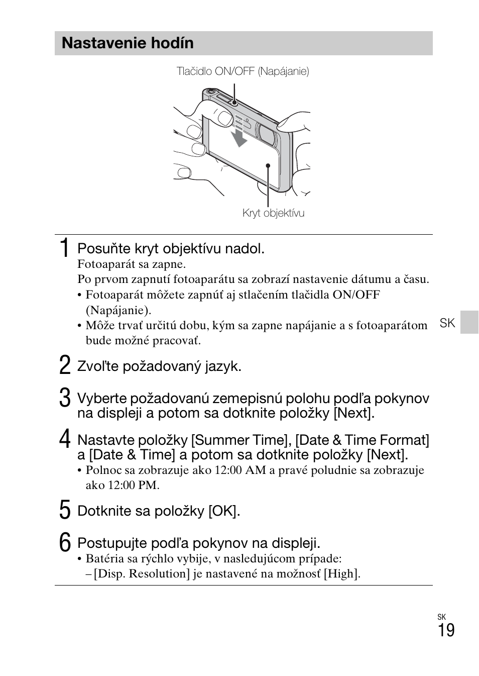 Nastavenie hodín | Sony DSC-TX30 User Manual | Page 375 / 643