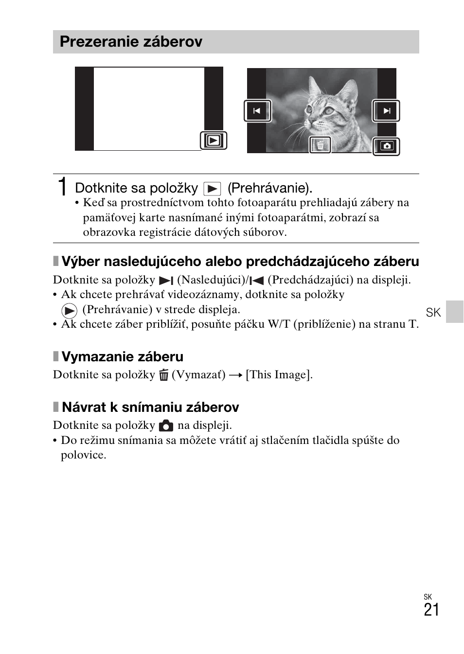 Prezeranie záberov | Sony DSC-TX30 User Manual | Page 377 / 643