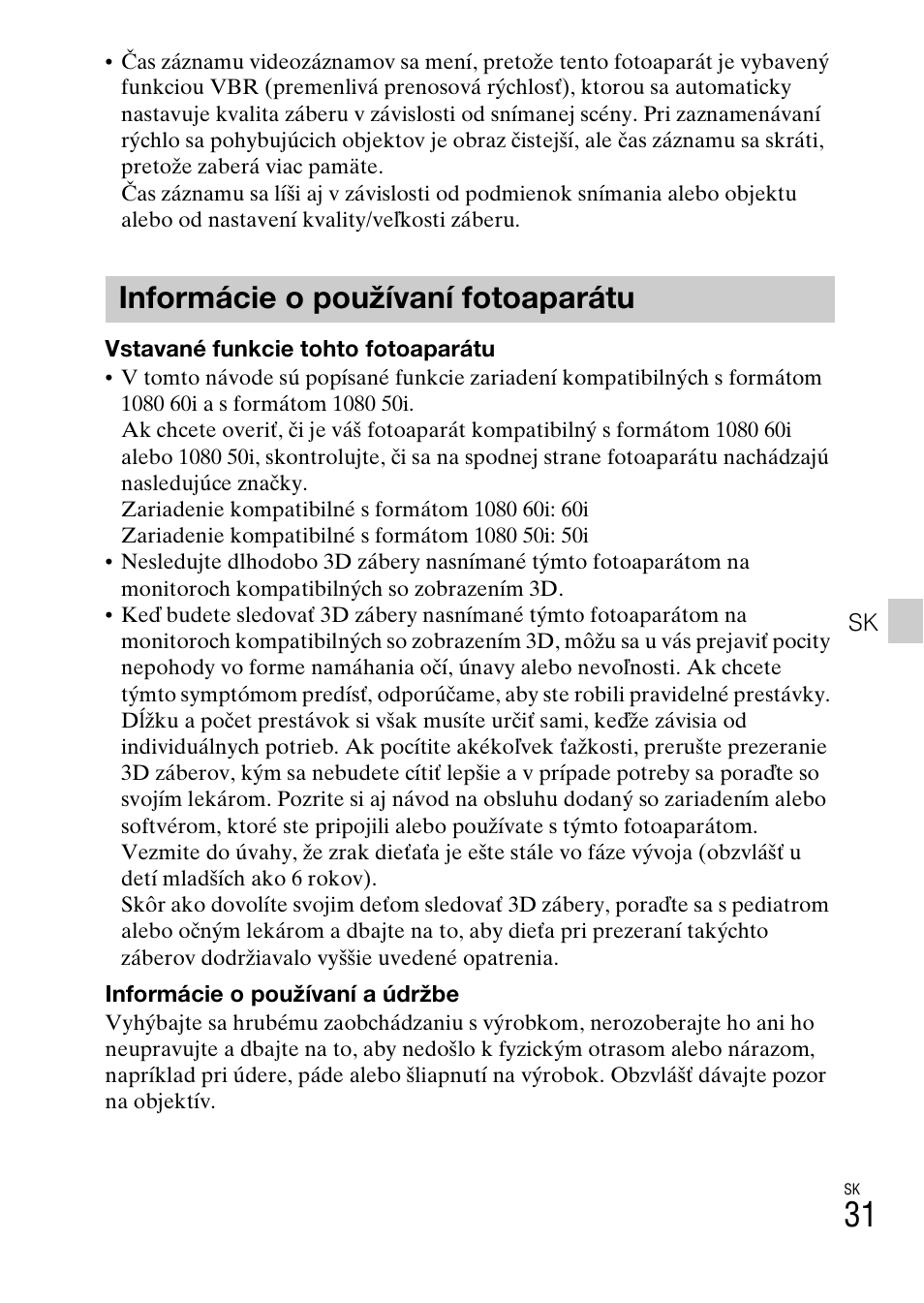 Informácie o používaní fotoaparátu | Sony DSC-TX30 User Manual | Page 387 / 643