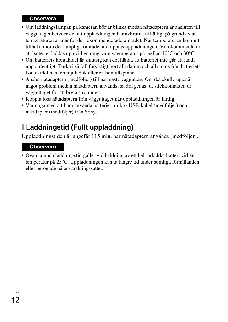 Xladdningstid (fullt uppladdning) | Sony DSC-TX30 User Manual | Page 406 / 643