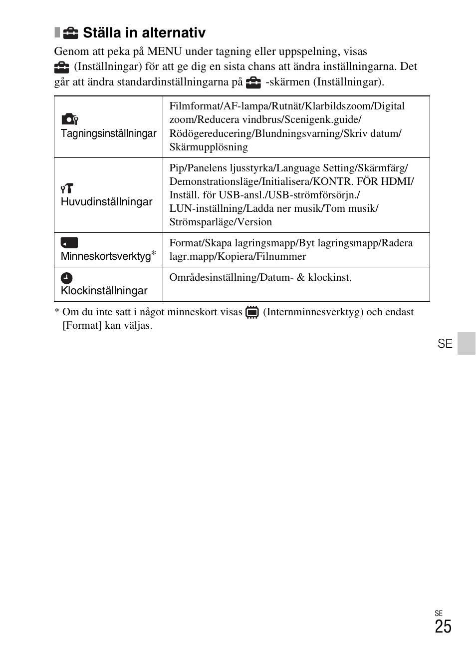 Ställa in alternativ | Sony DSC-TX30 User Manual | Page 419 / 643