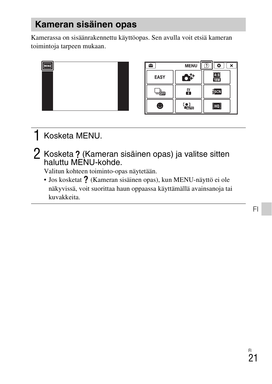 Kameran sisäinen opas | Sony DSC-TX30 User Manual | Page 449 / 643