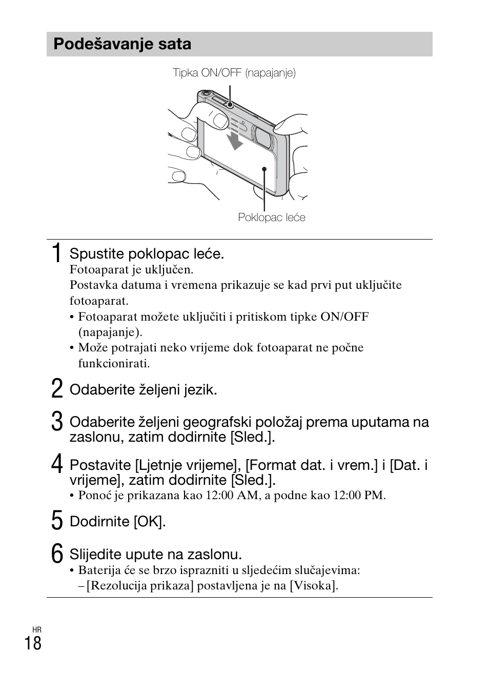 Podešavanje sata | Sony DSC-TX30 User Manual | Page 548 / 643