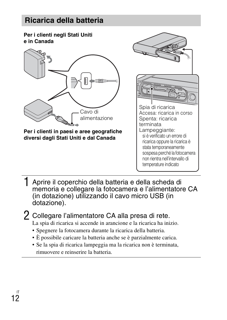 Ricarica della batteria | Sony DSC-TX30 User Manual | Page 86 / 643