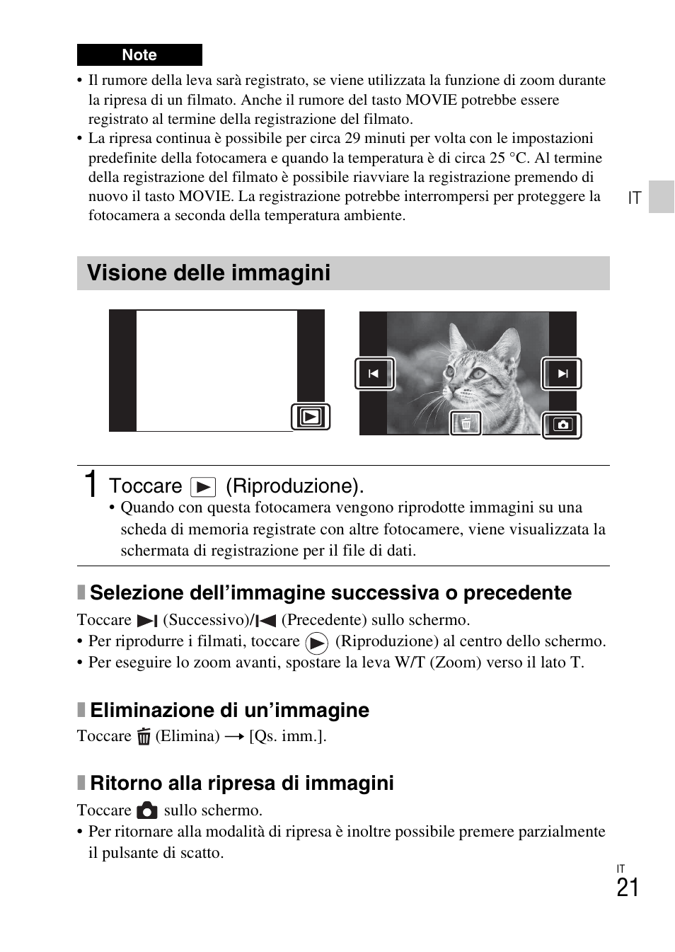 Visione delle immagini | Sony DSC-TX30 User Manual | Page 95 / 643