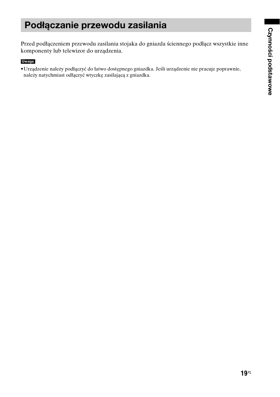 Podłączanie przewodu zasilania | Sony RHT-G1550 User Manual | Page 163 / 196
