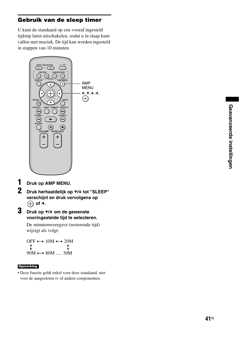 P (41), Gebruik van de sleep timer | Sony RHT-G1550 User Manual | Page 41 / 196