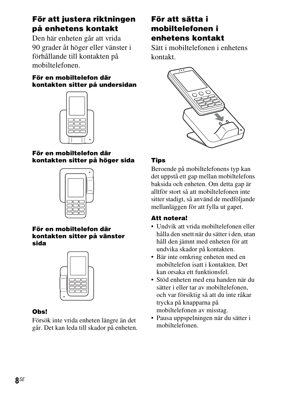 Sid. 8) | Sony TDM-MP10 User Manual | Page 80 / 128