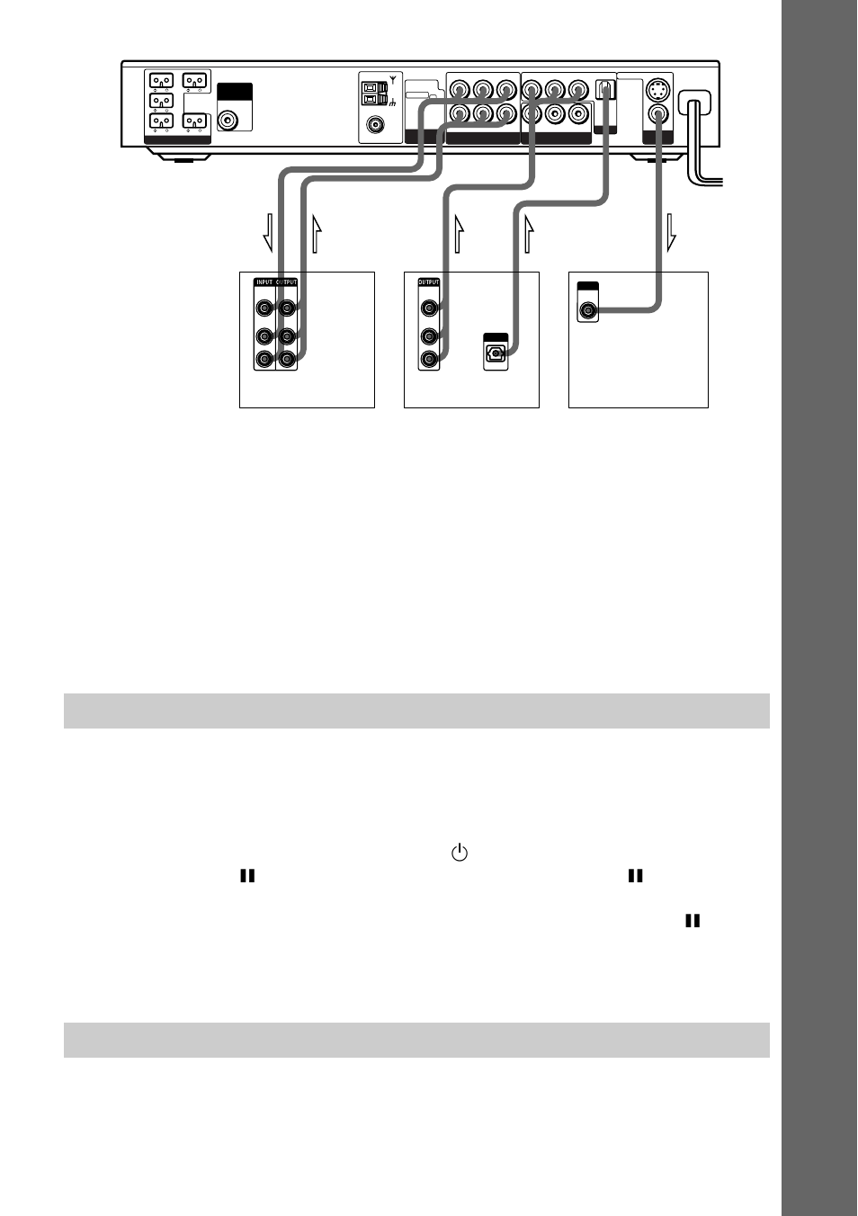 Pr ocedimientos iniciales, Conexión de los cables de alimentación de ca | Sony DAV-S888 User Manual | Page 109 / 516