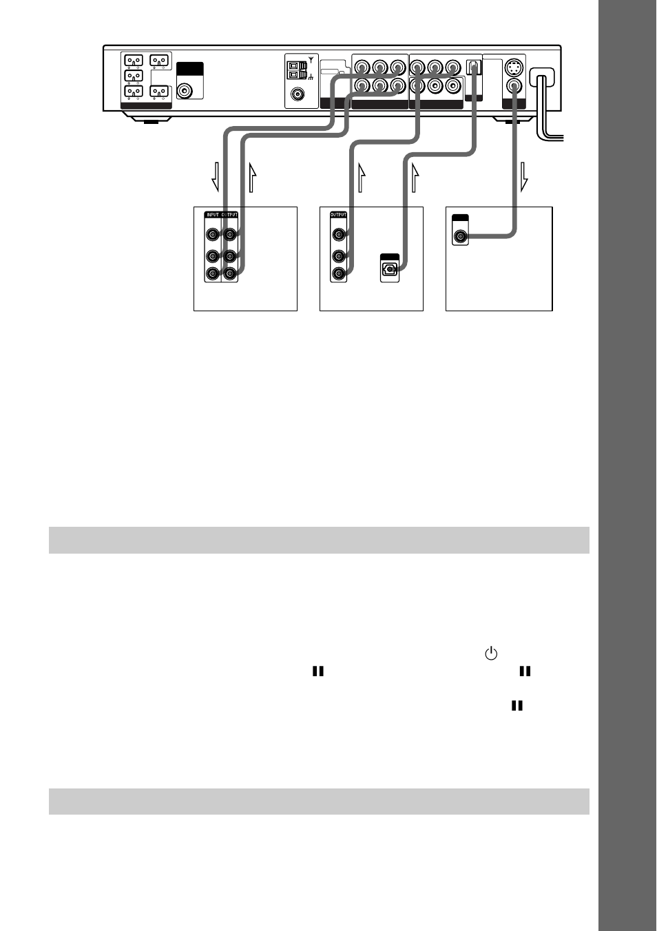 Ko mma igång, Ansluta nätkablarna, Video digital satellitmottagare tv-skärm | Sony DAV-S888 User Manual | Page 281 / 516
