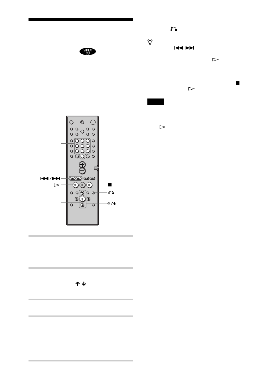 Spela video-cd-skivor med pbc-funktioner, Pbc-uppspelning), Börja spela en video-cd med pbc-funktioner | Tryck på enter | Sony DAV-S888 User Manual | Page 292 / 516
