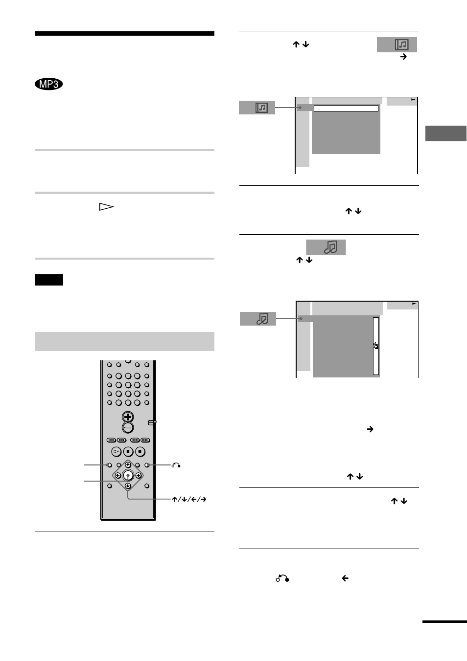 Riproduzione di una pista sonora mp3, Ripr oduzione di disc hi, Premere h | Selezione di un album e di un brano | Sony DAV-S888 User Manual | Page 379 / 516
