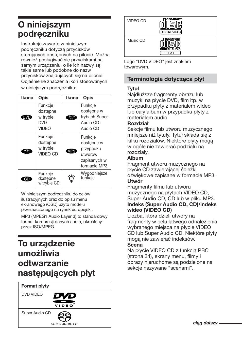 O niniejszym podręczniku | Sony DAV-S888 User Manual | Page 437 / 516