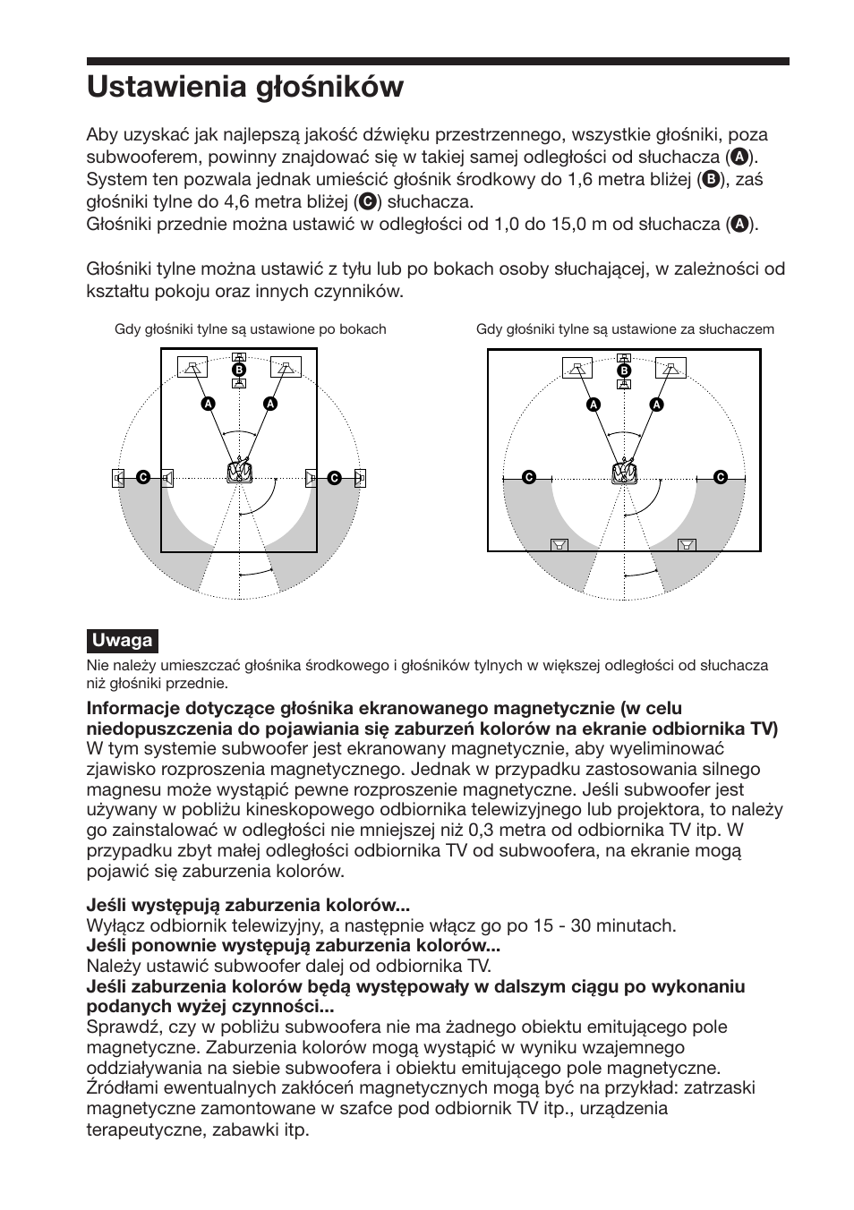 Ustawienia głośników | Sony DAV-S888 User Manual | Page 454 / 516