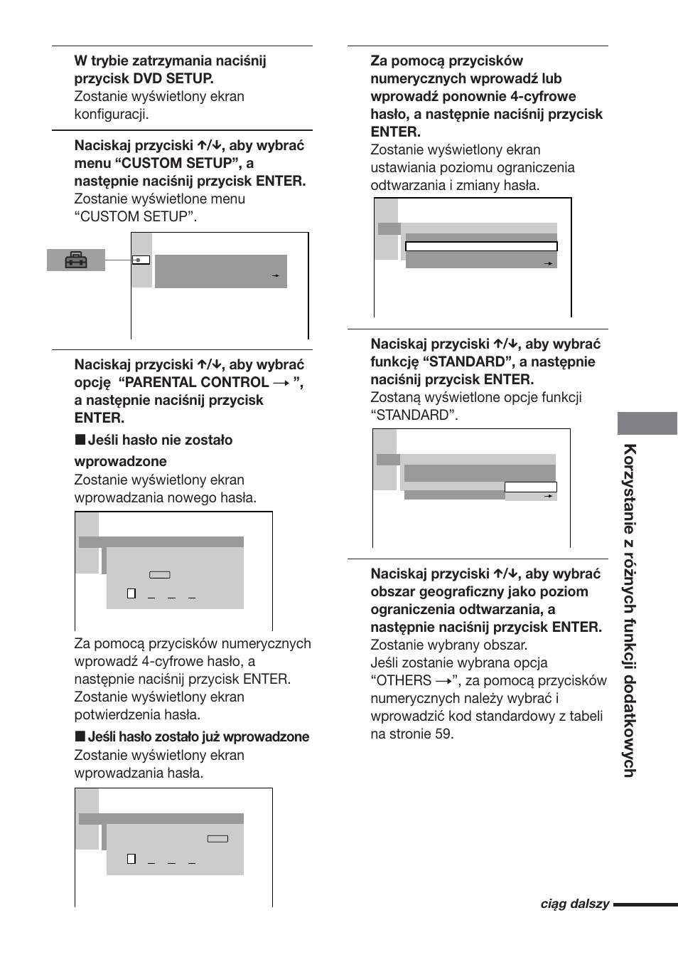 Korzystanie z różnych funkcji dodatkowych | Sony DAV-S888 User Manual | Page 487 / 516