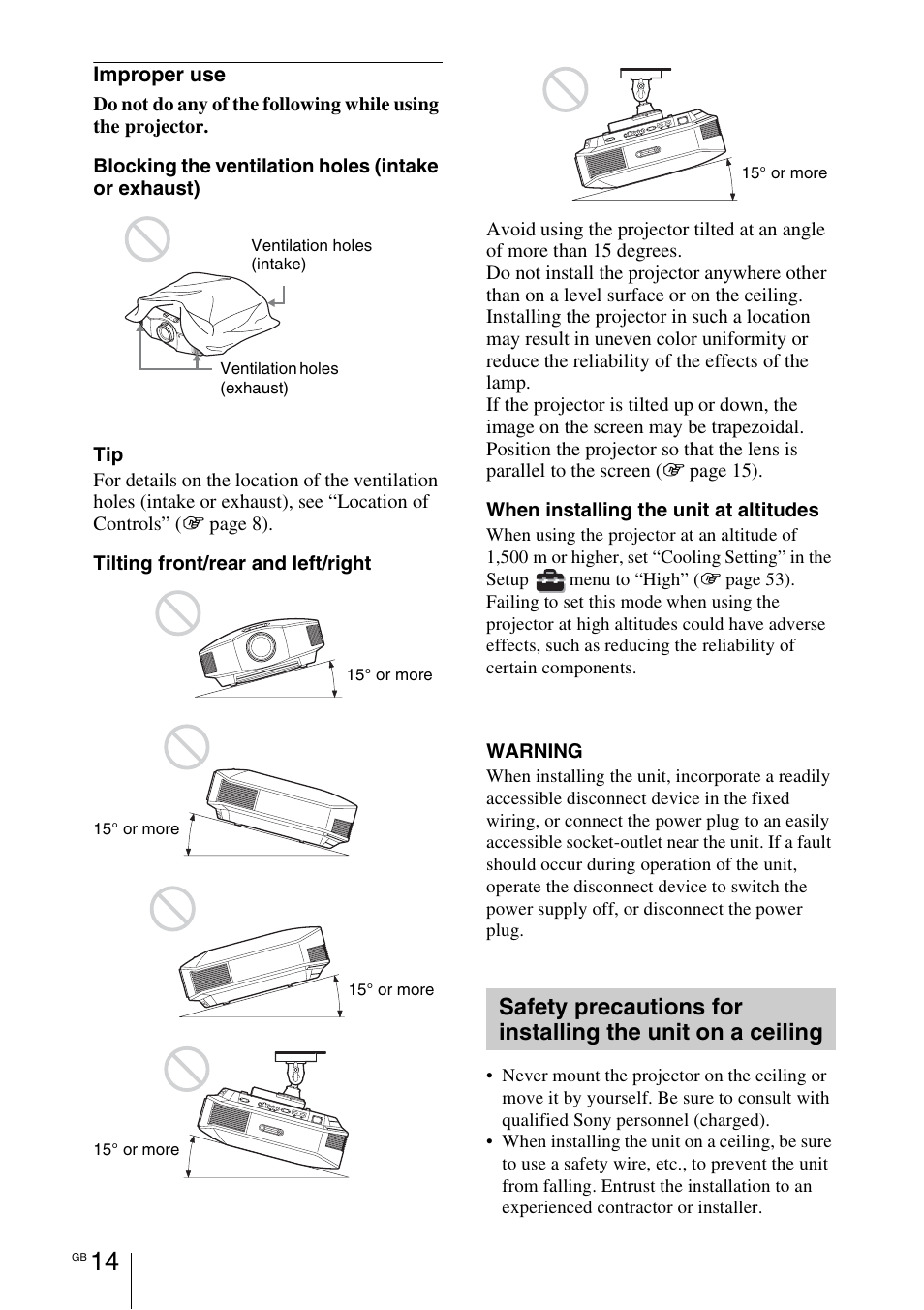 Sony VPL-HW55ES User Manual | Page 14 / 459