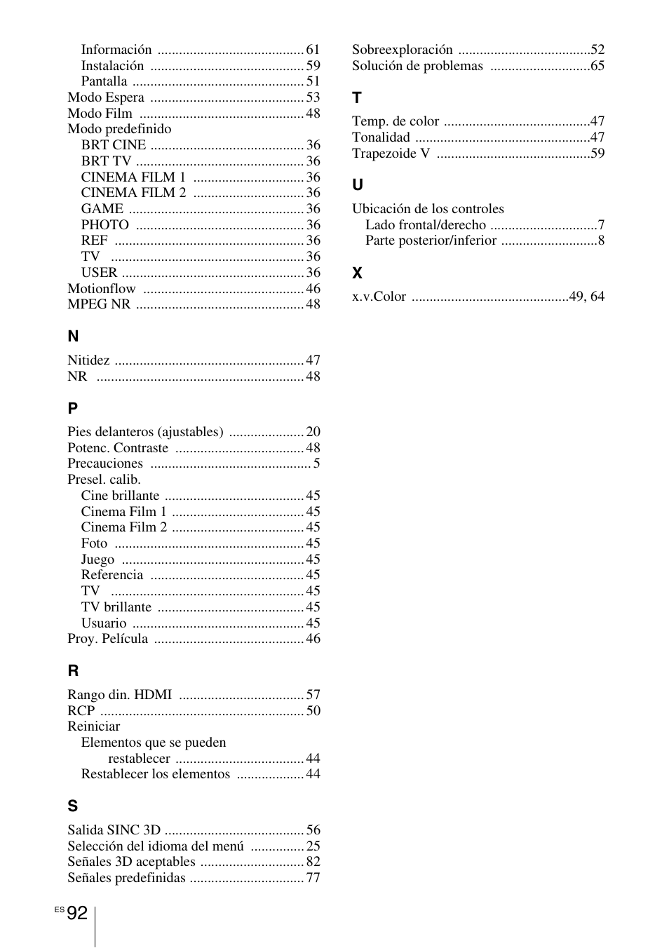 Sony VPL-HW55ES User Manual | Page 274 / 459