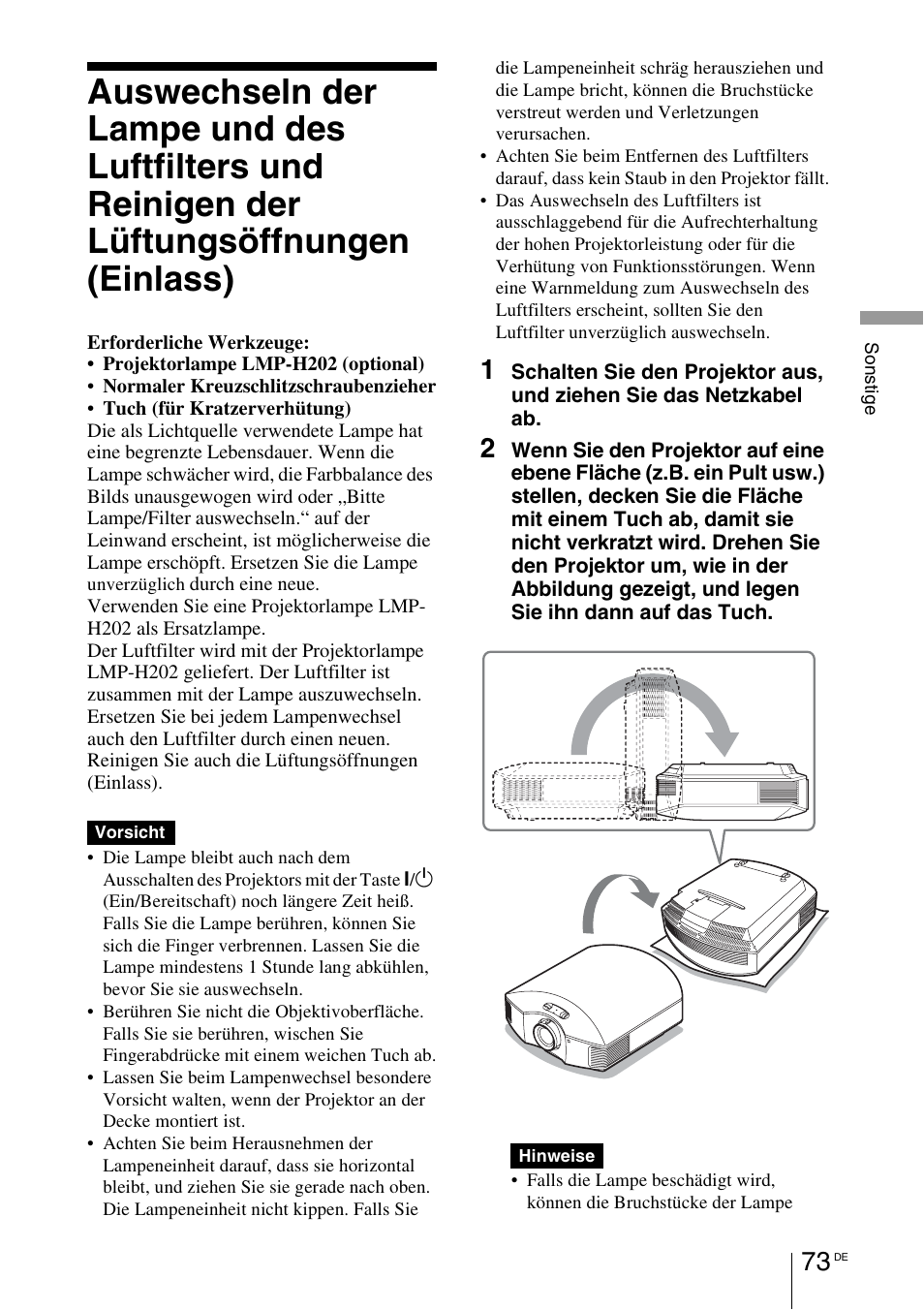 1 seite 73) | Sony VPL-HW55ES User Manual | Page 347 / 459