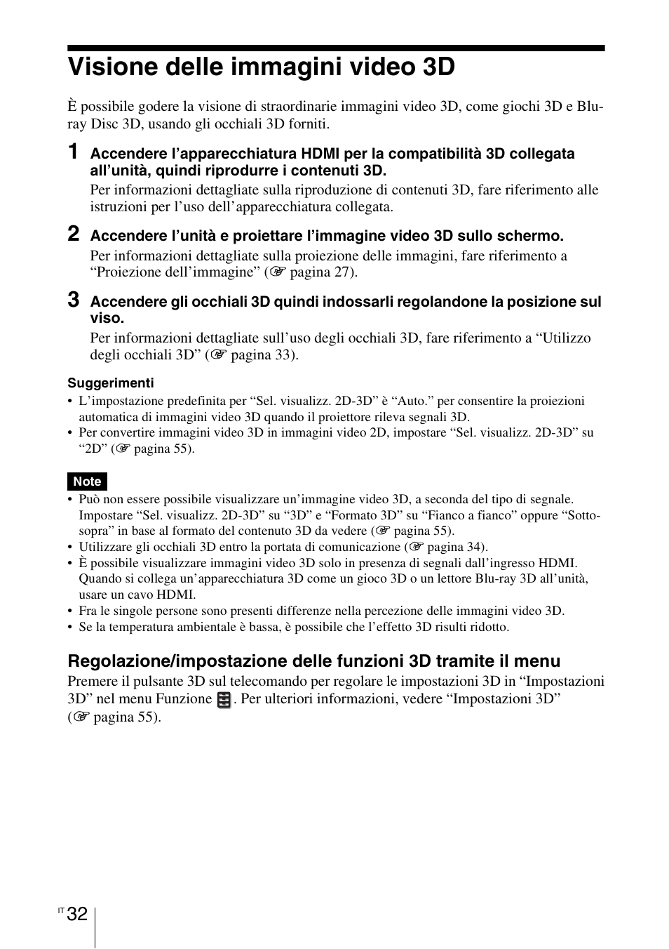 Visione delle immagini video 3d | Sony VPL-HW55ES User Manual | Page 398 / 459