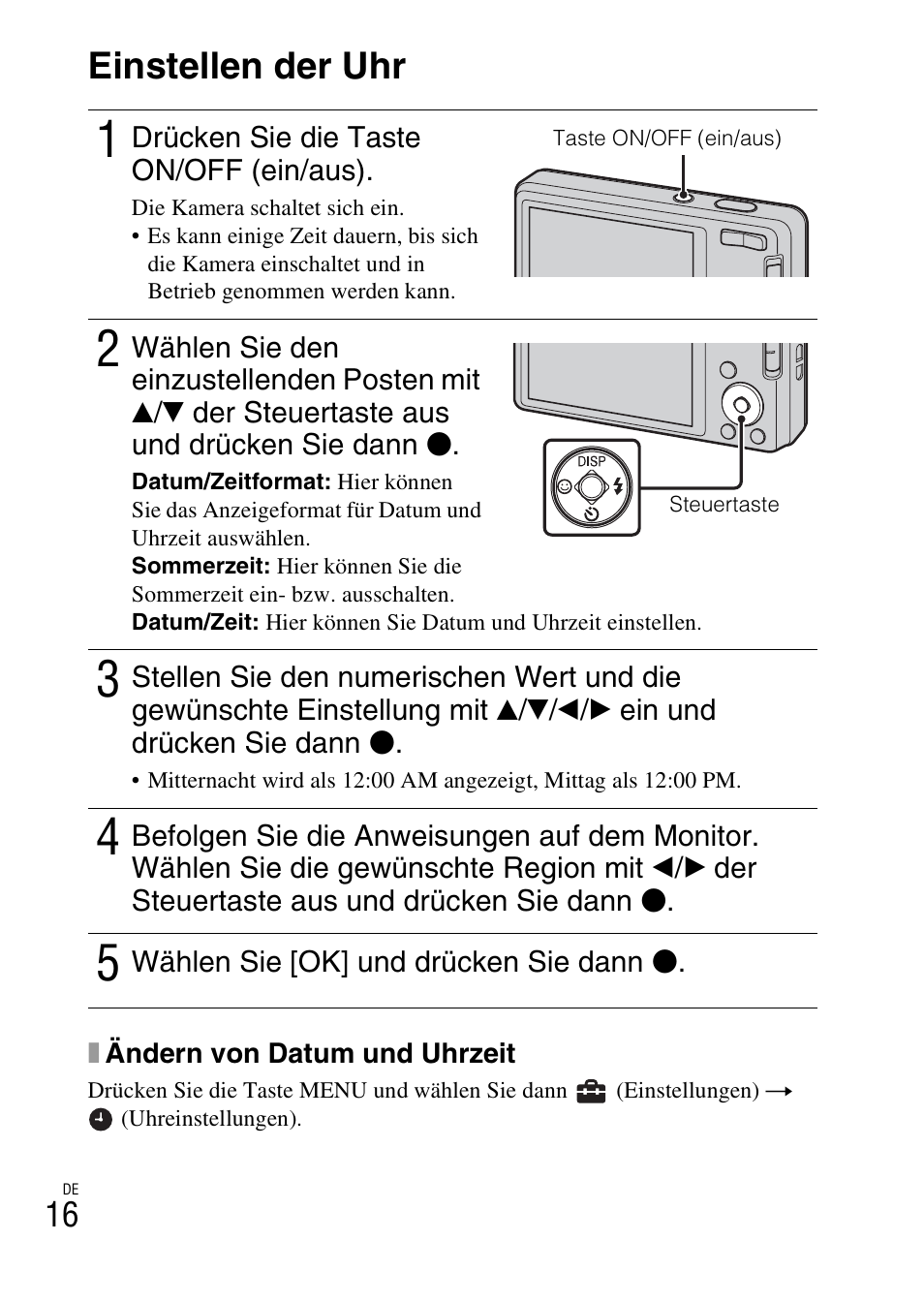 Einstellen der uhr | Sony DSC-W360 User Manual | Page 152 / 516