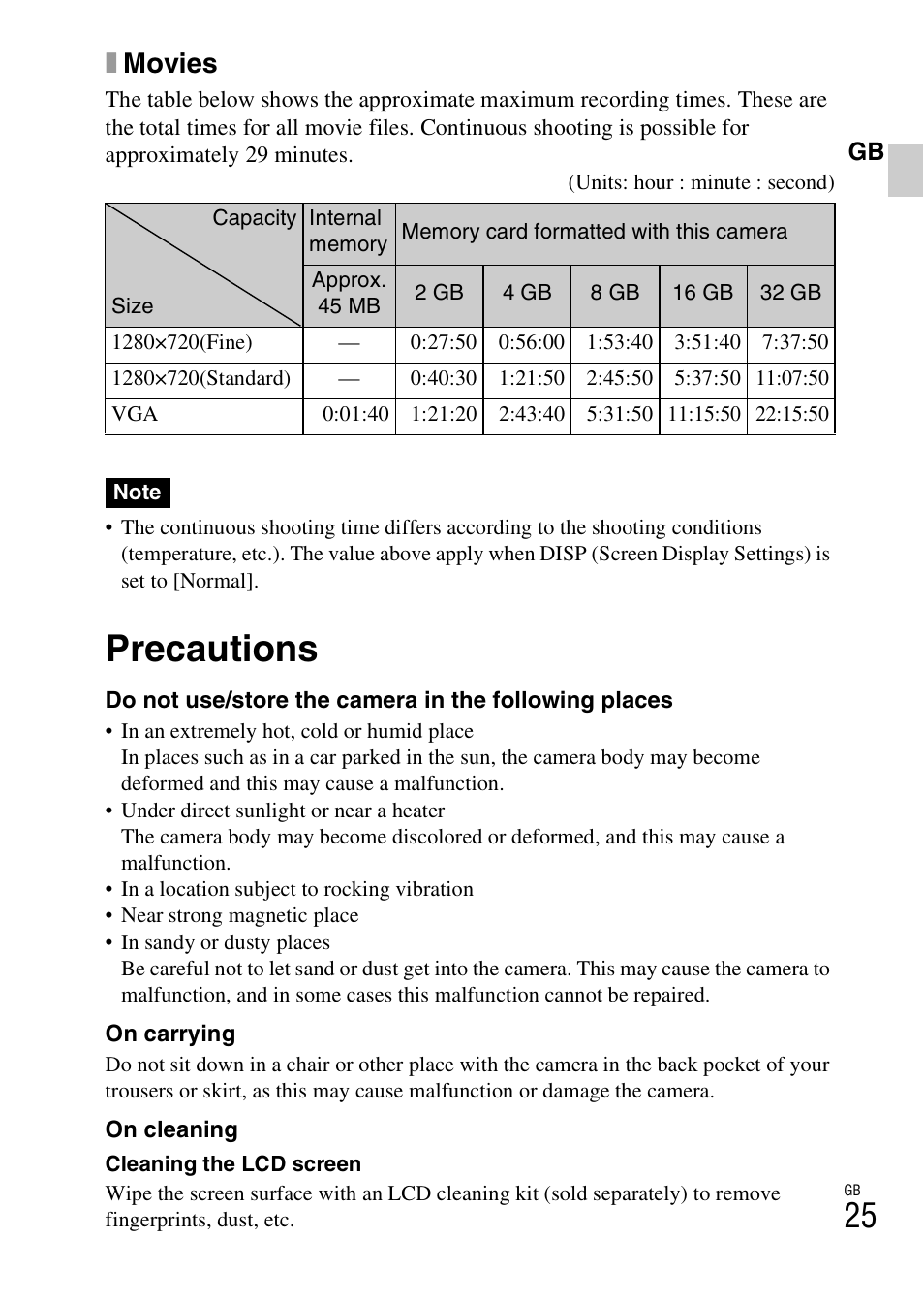 Precautions, Xmovies | Sony DSC-W360 User Manual | Page 25 / 516