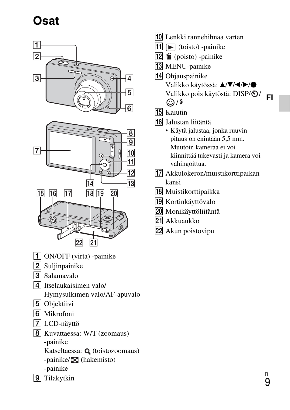 Osat | Sony DSC-W360 User Manual | Page 333 / 516