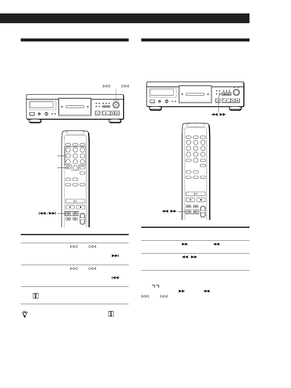 Hitta ett bestämt spår, Hitta en bestämd punkt i ett spår, Spela cd-skivor spela upp cd-skivor | Sony CDP-XA20ES User Manual | Page 85 / 96