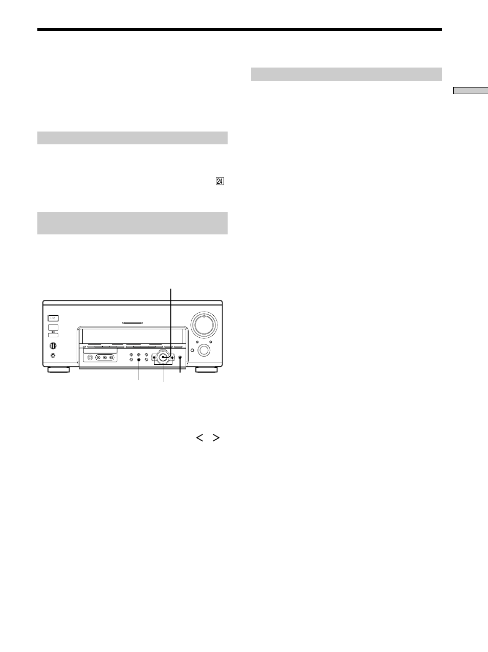 Operazioni di impostazione iniziali, Prima di accendere l’amplificatore, Operazioni iniziali di impostazione | Collegamento e impostazione del sistema dif fusori, Multi channel decoding, Audio split digital / analog, Sound field, Sound field preset mode analog direct | Sony TA-VA777ES User Manual | Page 127 / 228