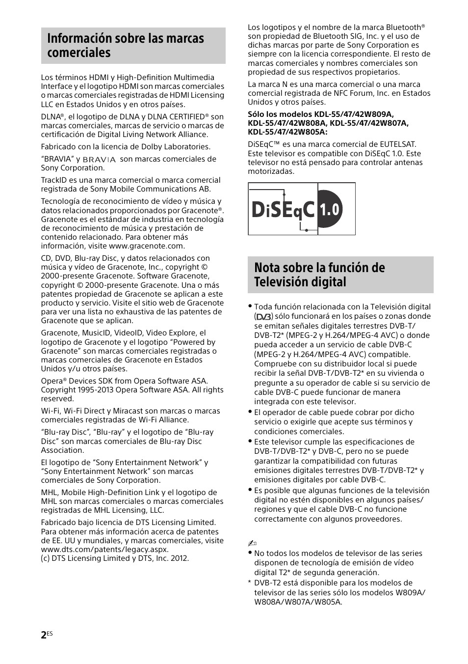 Sony KDL-42W805A User Manual | Page 10 / 92