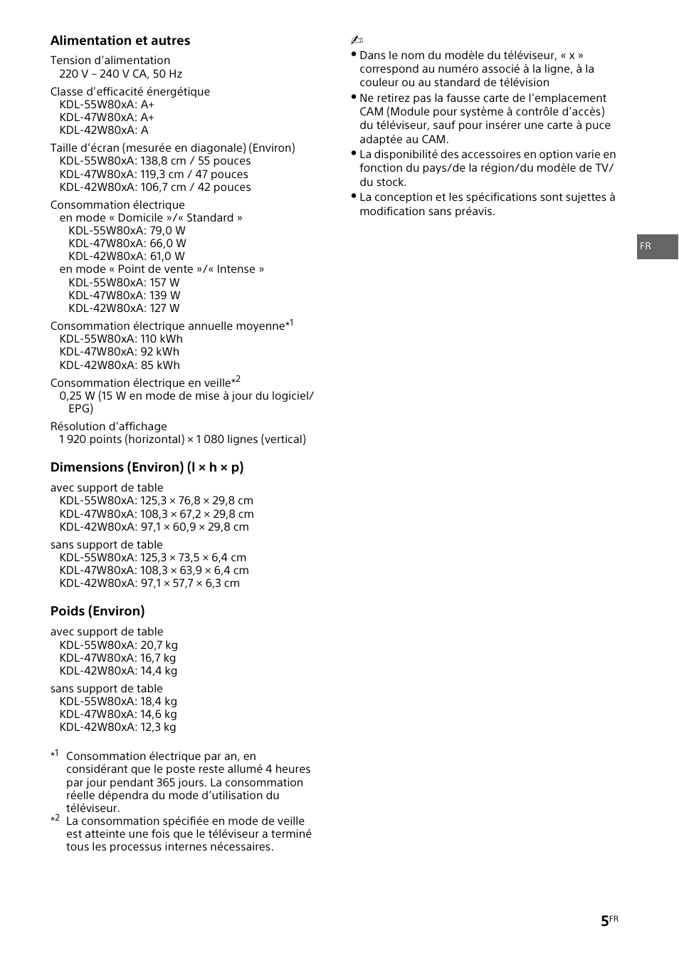 Sony KDL-42W805A User Manual | Page 9 / 92