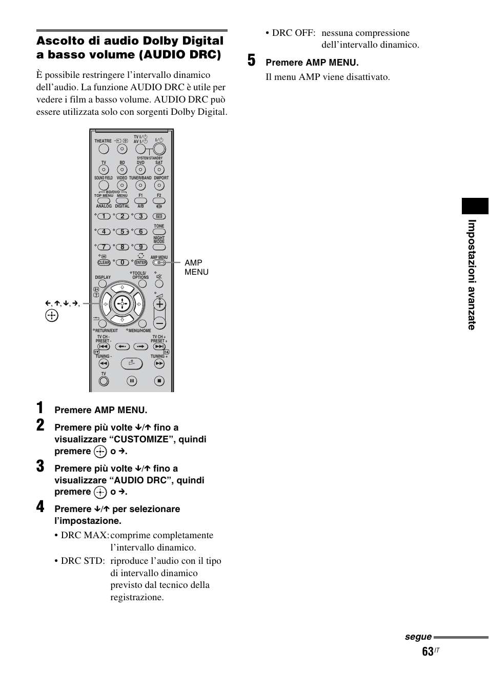 Il menu amp viene disattivato, Premere amp menu, Premere più volte | Premere x/x per selezionare l’impostazione, Segue | Sony HT-IS100 User Manual | Page 233 / 256