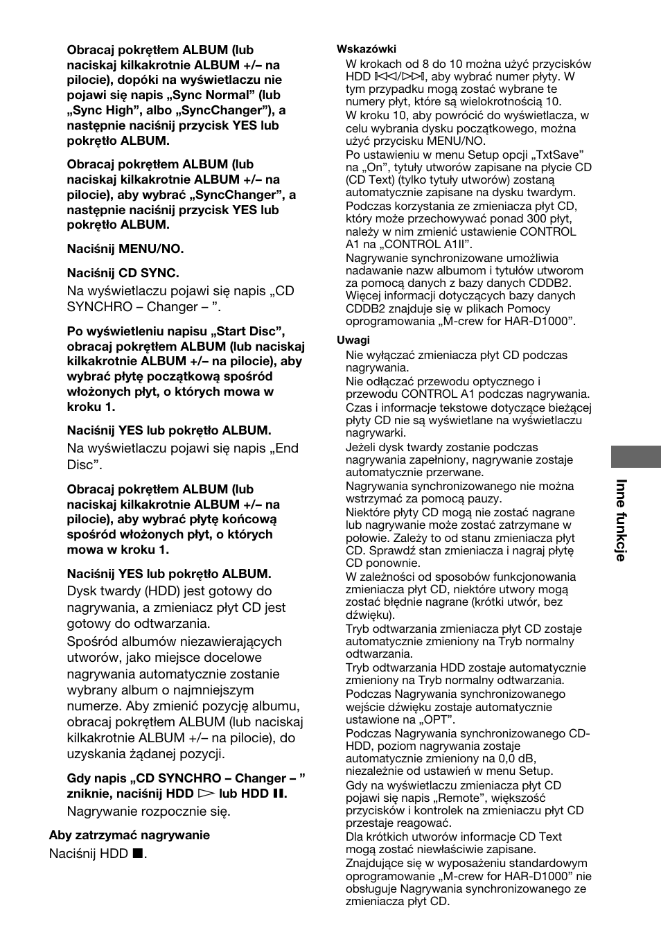 Sony HAR-D1000 User Manual | Page 103 / 108